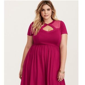Torrid Mesh Insert Skater Dress 2x